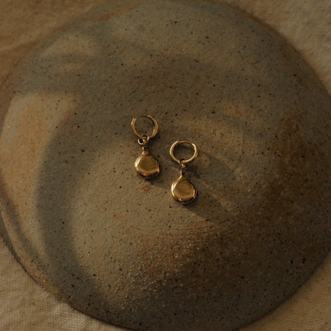 14k Full Circle Dangle Earrings