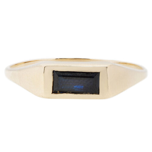 14k Baguette Signet Ring