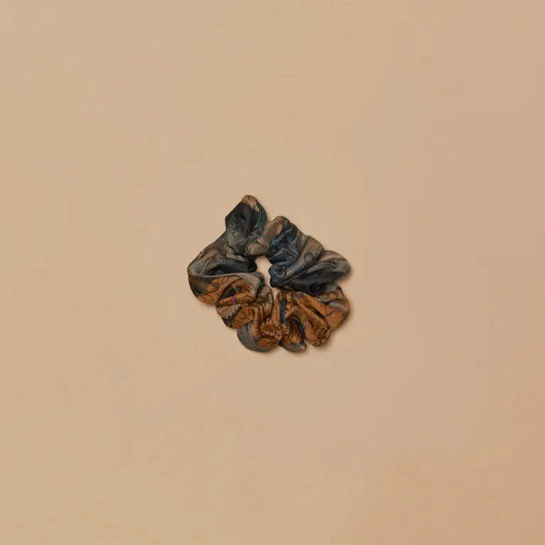 Silk Scrunchie- Soaring Cranes