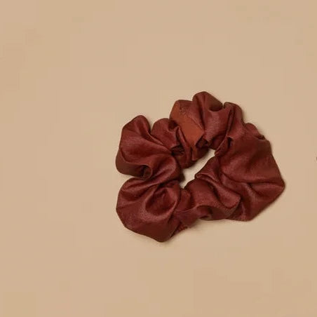 Silk Scrunchie- Rust