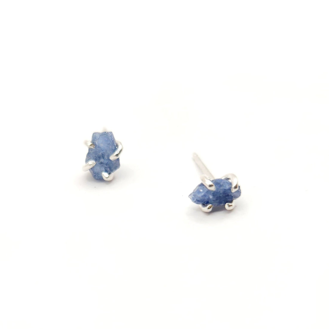 Raw Sapphire Studs