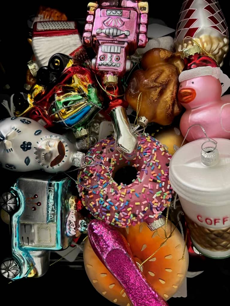 Fishing Our handmade funny glass Christmas ornament