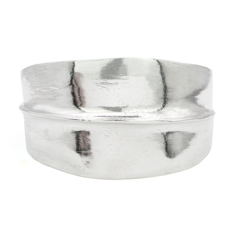 Silver Wide Ridge Cuff