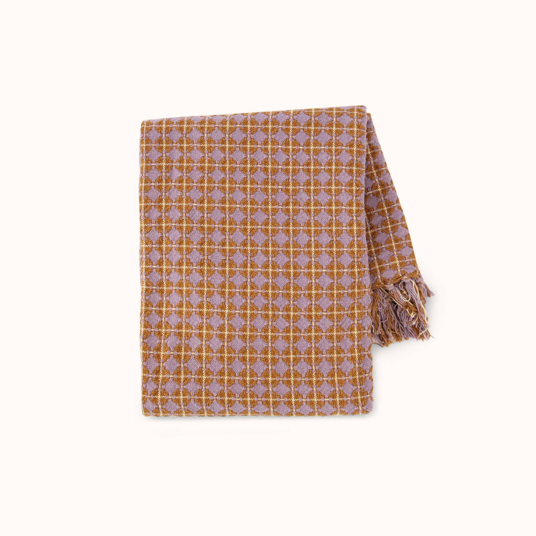 Rosina Blanket - Iris / Rust: Iris / Rust / Standard