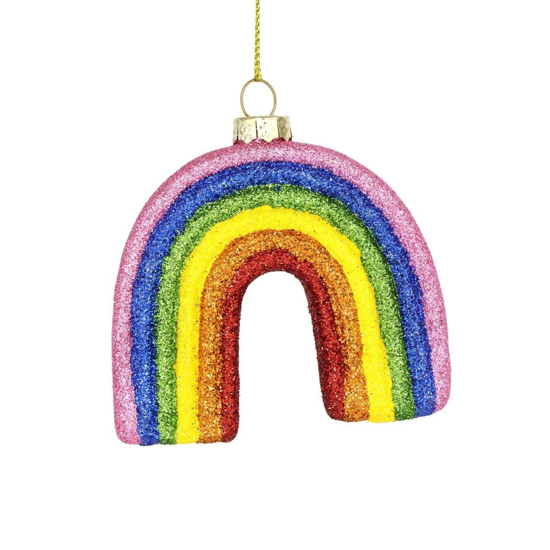Handmade Glass Christmas Tree Rainbow Ornament