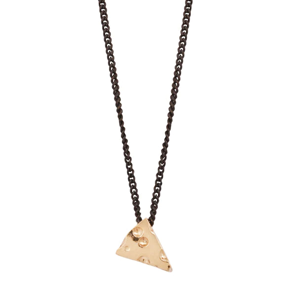 14k The Cheesette Necklace - Oxidized Chain