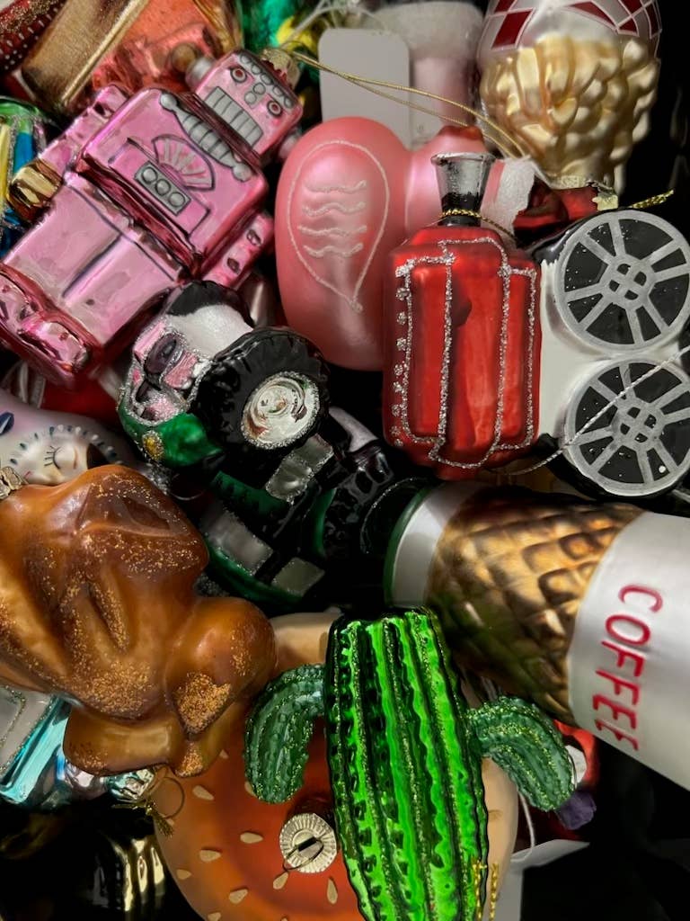 Glass Christmas Tree Ornament Croissant 108 Styles