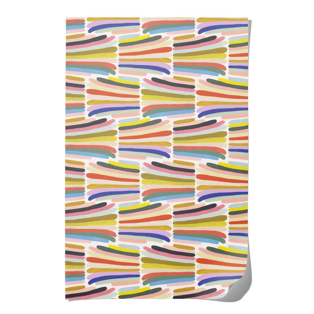 Rainbow Stripes wrapping paper: Rolls of 3 sheets