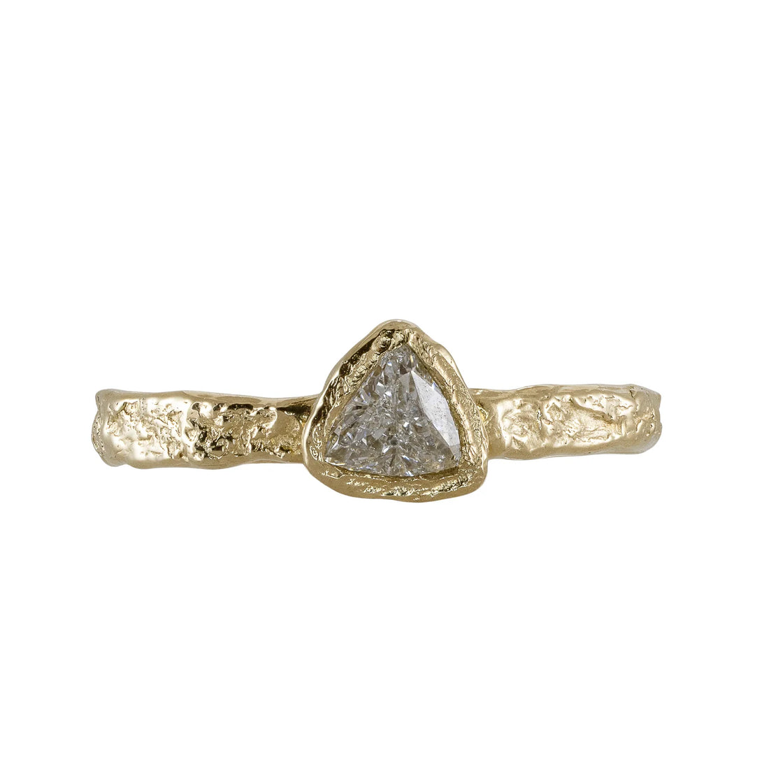 14k Petra Diamond Trillion Ring