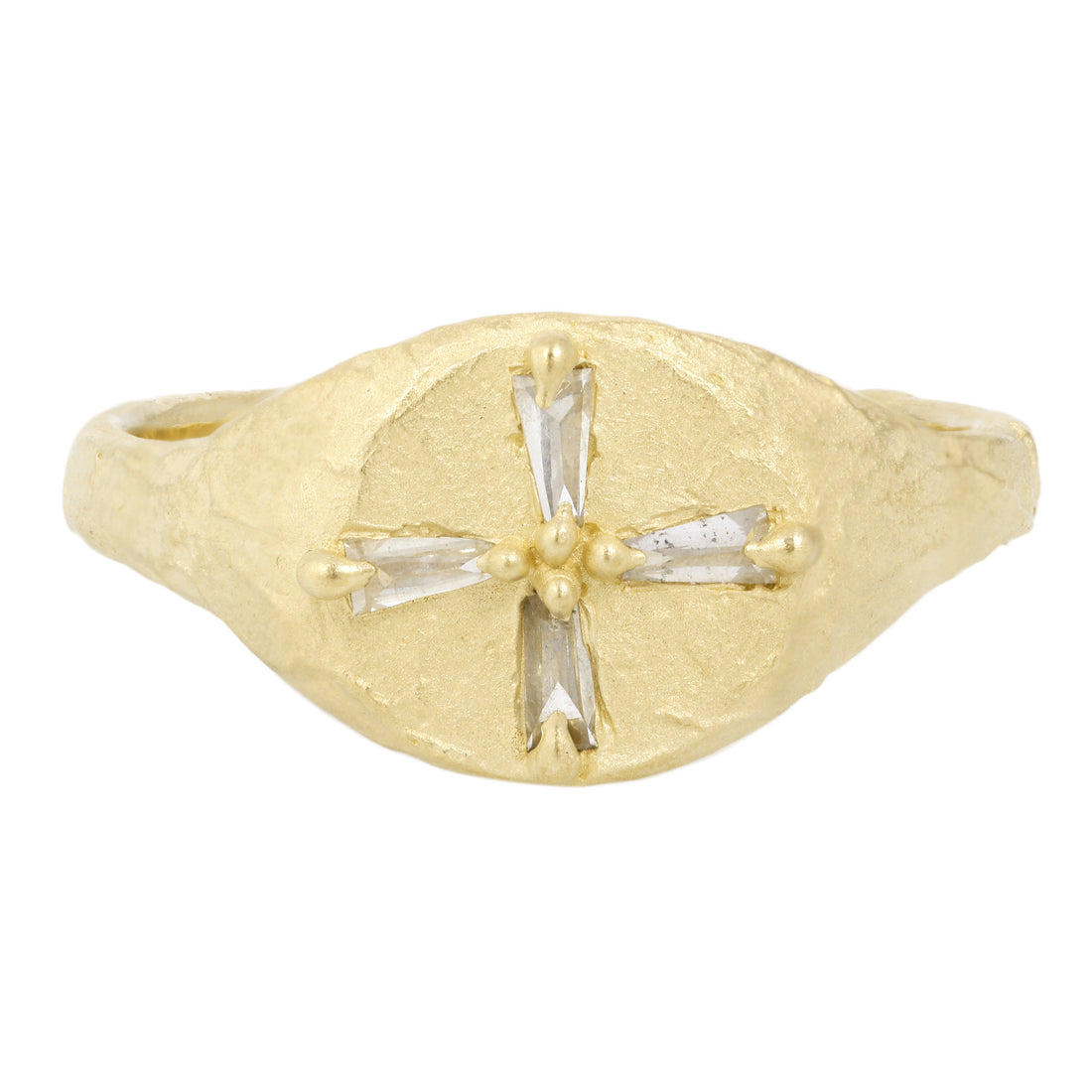 14k Clay Byzantium Signet- S&P Diamonds