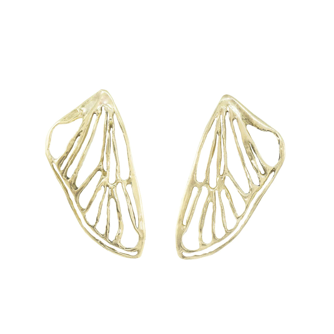 Brass Petite Cicada Wing Earrings