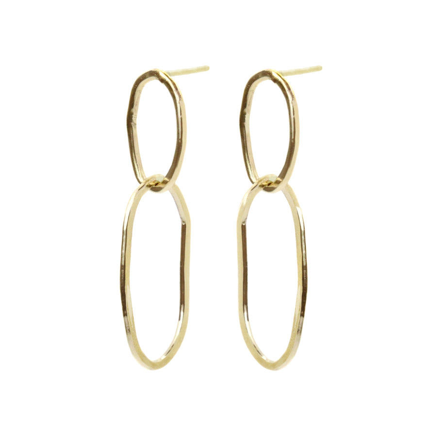 14k Lula Oval Drop Earrings