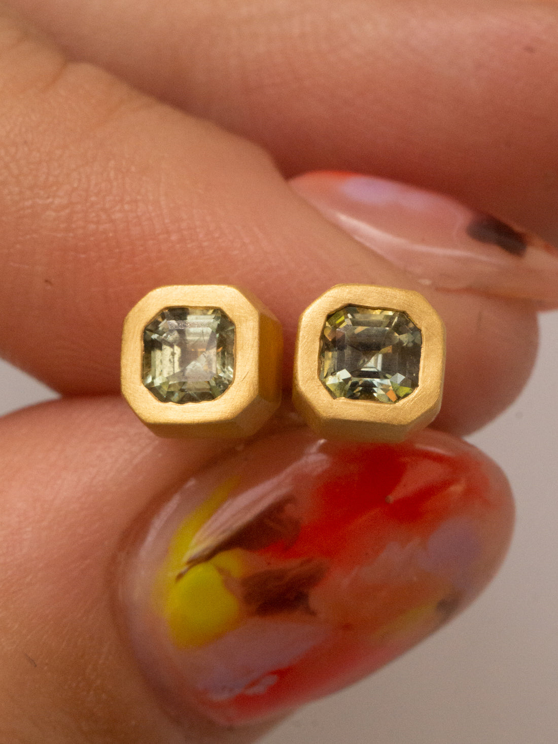 Sapphire Block Studs
