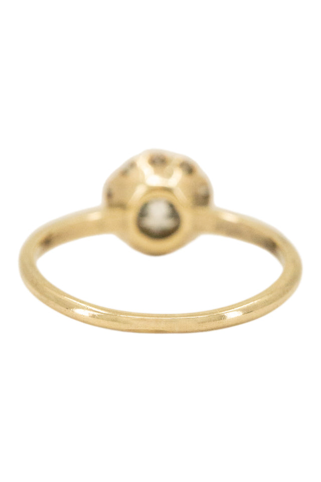 10k Antique Diamond Cluster Ring