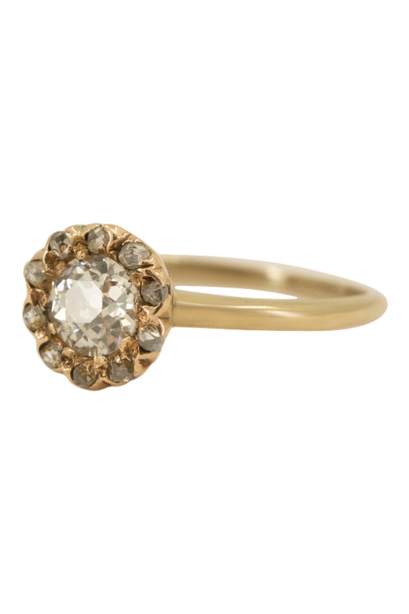 10k Antique Diamond Cluster Ring