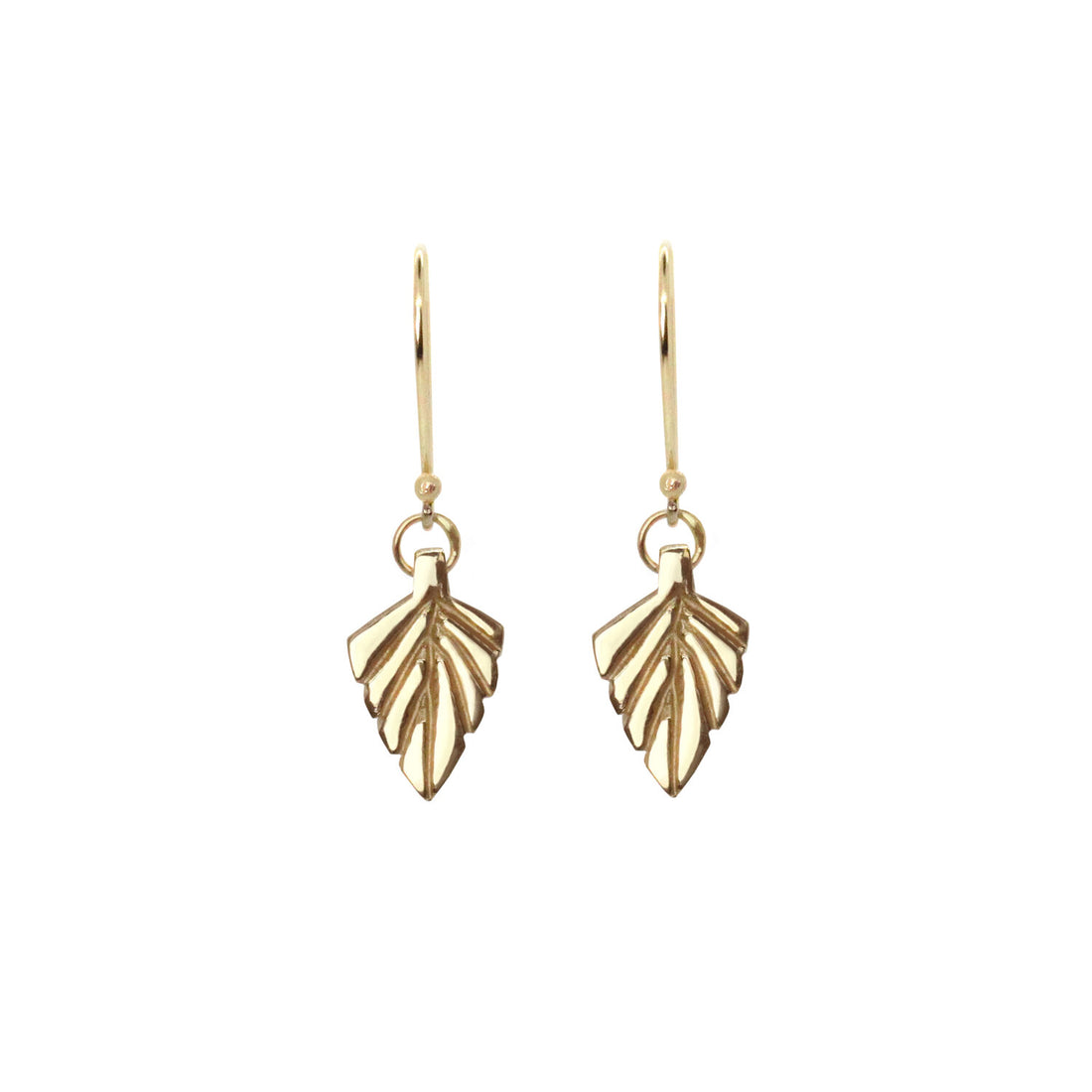 14k Palm Drop Earrings