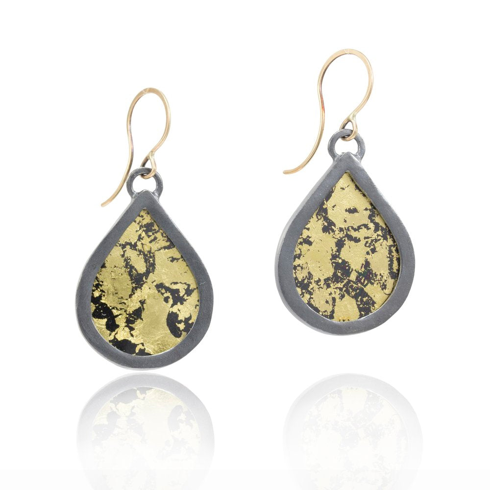 Small Golden Teardrop Earrings