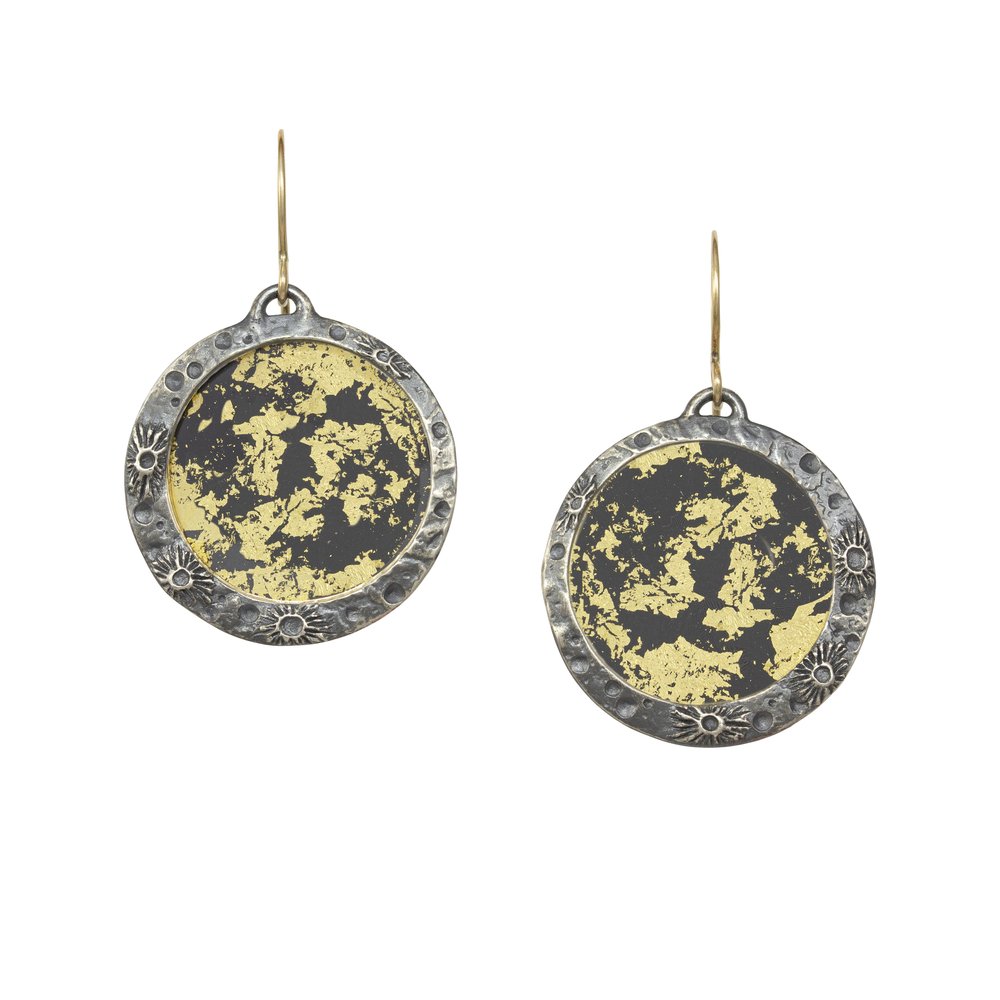 Light Moon Encasement Earrings