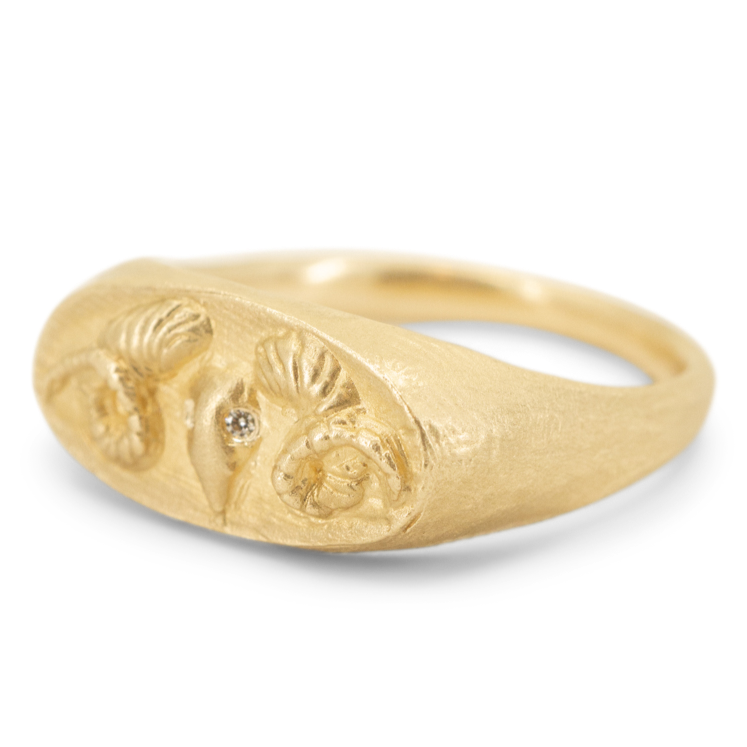 Rams Head Signet Ring