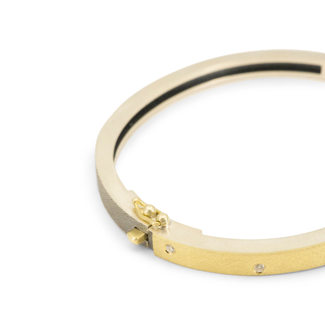 Mixed Metal Orly Diamond Bangle