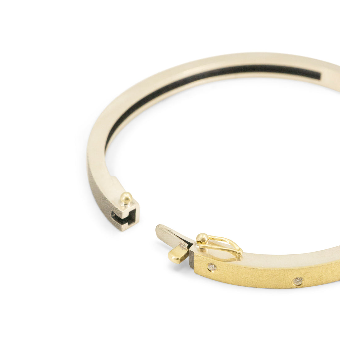 Mixed Metal Orly Diamond Bangle