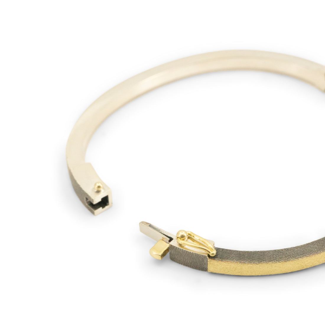 Mixed Metal Diana Diamond ID Bangle