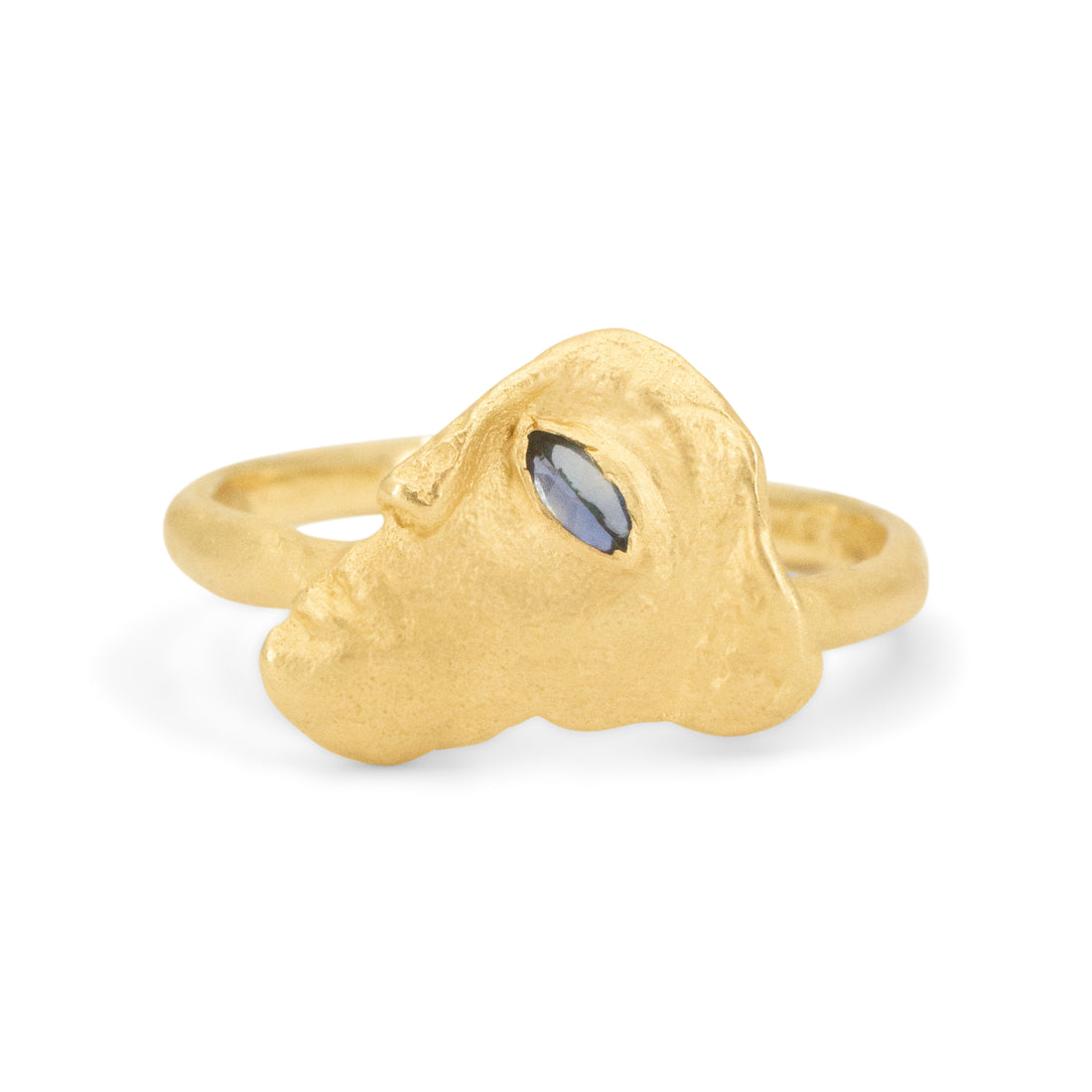 14k Half Face Ring