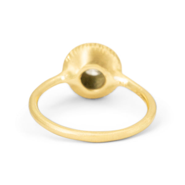 Engraved White Diamond Relic Ring #2 - 0.44ct - One of a Kind