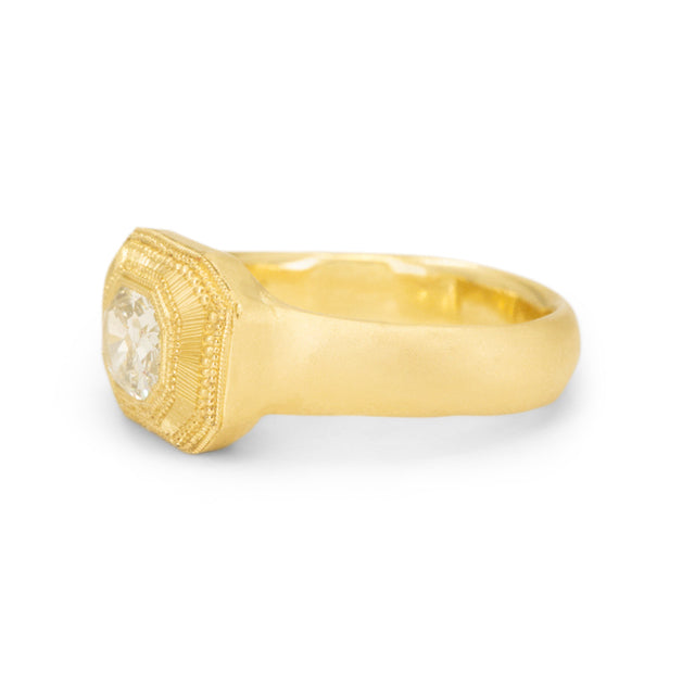 Empress Engraved Diamond Solitaire - 0.98ct - One of a Kind