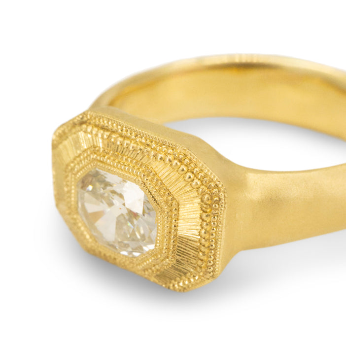 Empress Engraved Diamond Solitaire - 0.98ct - One of a Kind