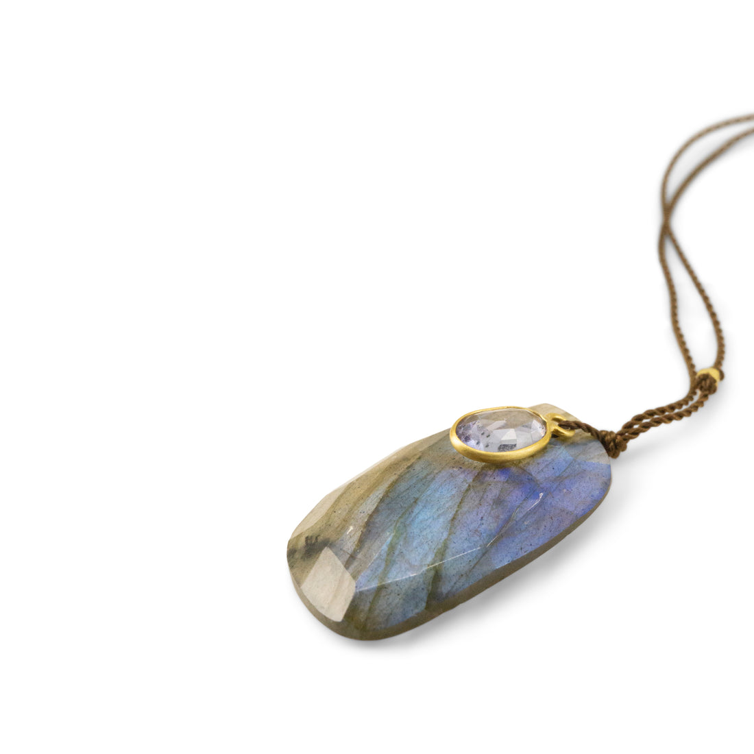 18k Labradorite + Tanzanite Necklace