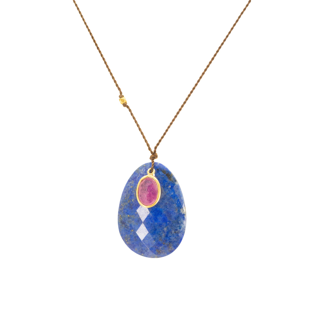 18k Lapis + Ruby Necklace