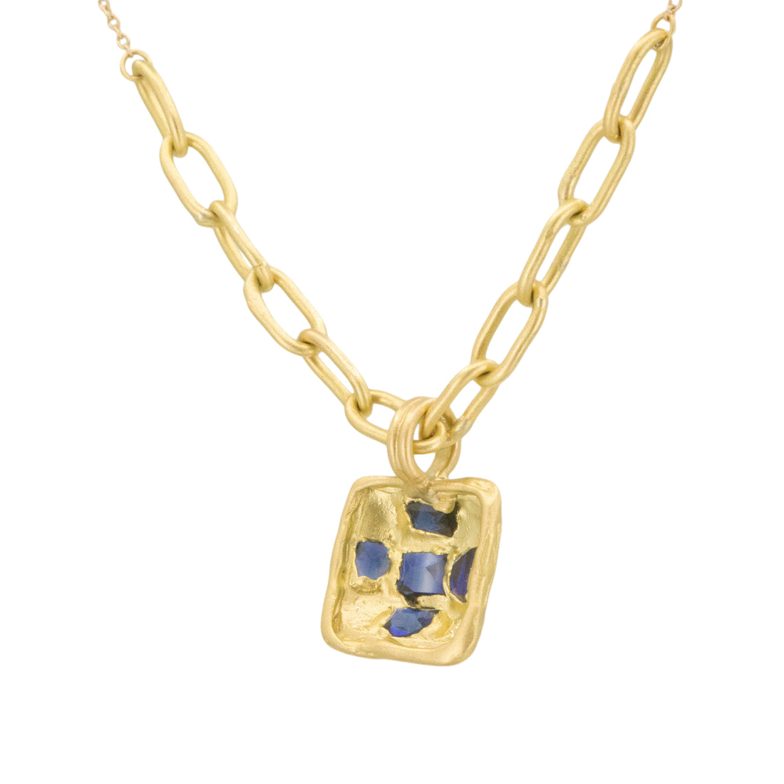 Byzantine Sapphire Pendant Necklace - One of a Kind