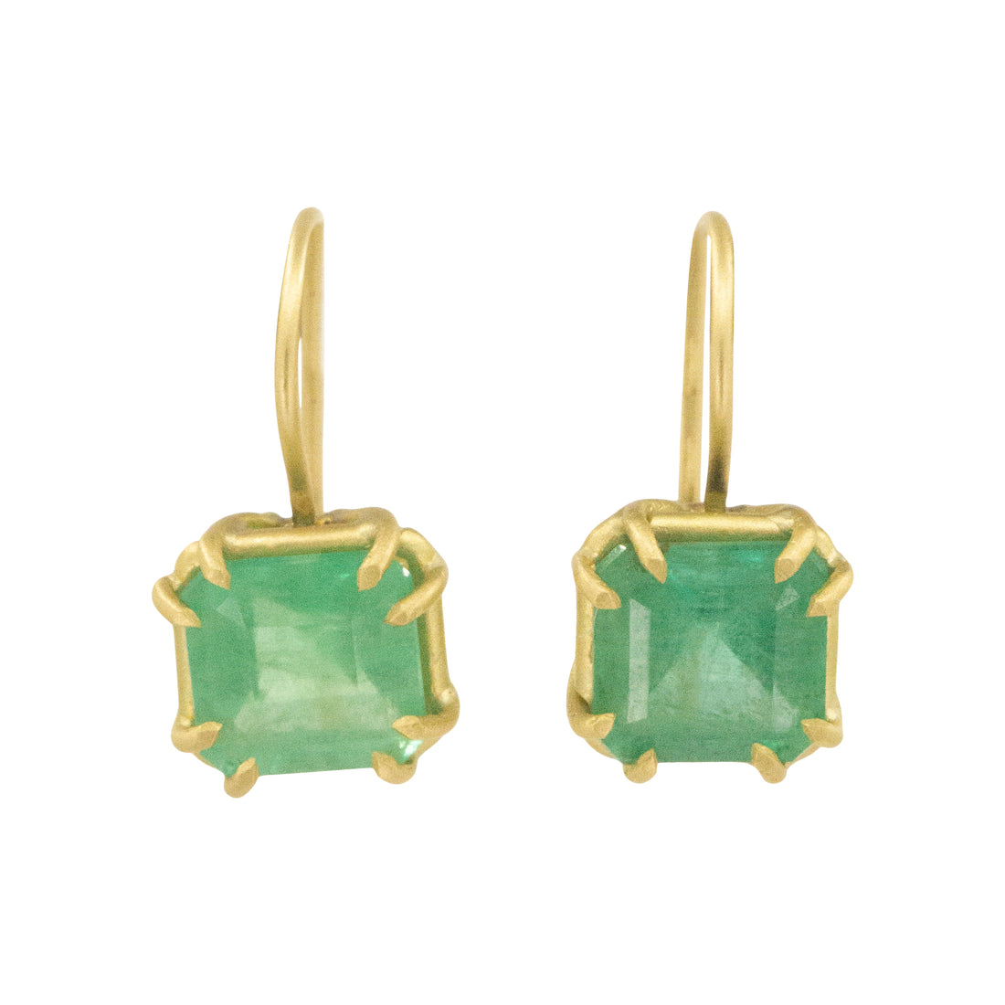 Emerald Amulet Drop Earrings