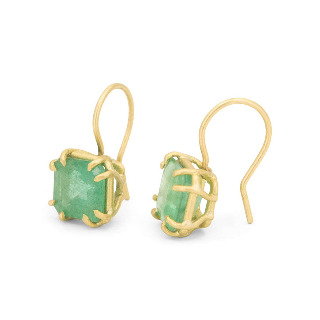 Emerald Amulet Drop Earrings