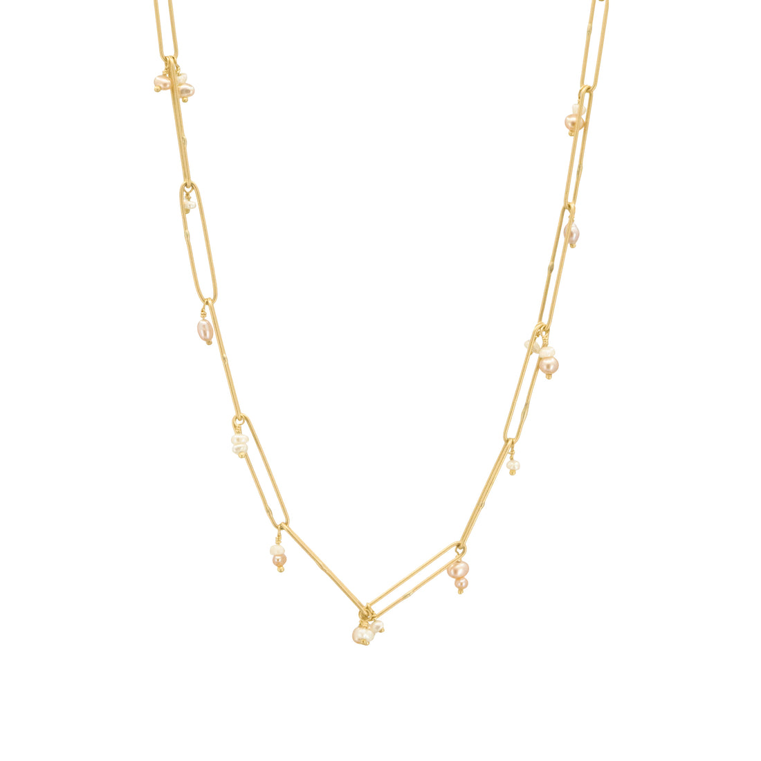 Two Tone Pearl Grand Abacus Chain
