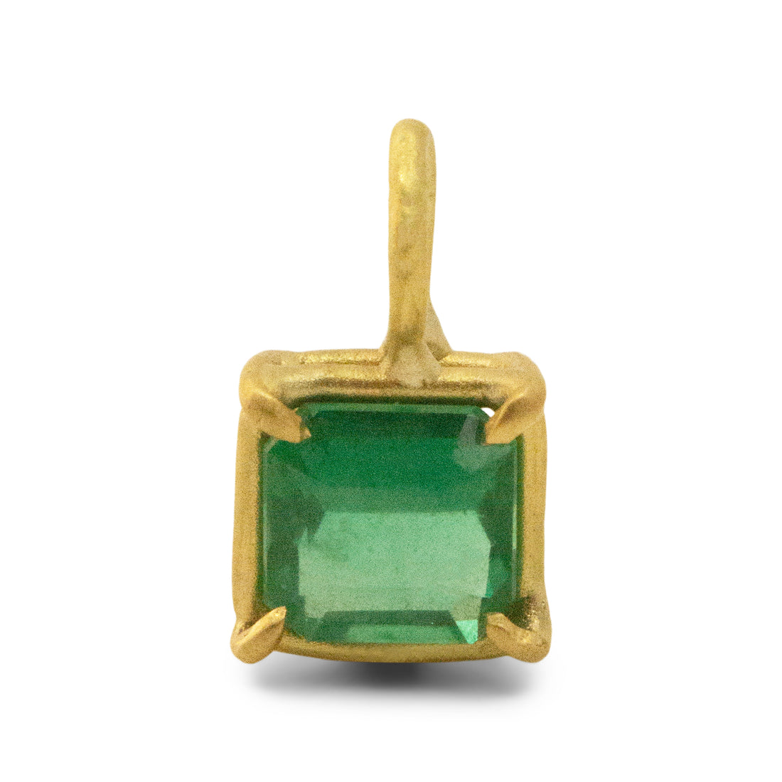 Petite Emerald Basket Pendant Necklace - 0.49ct - One of a Kind