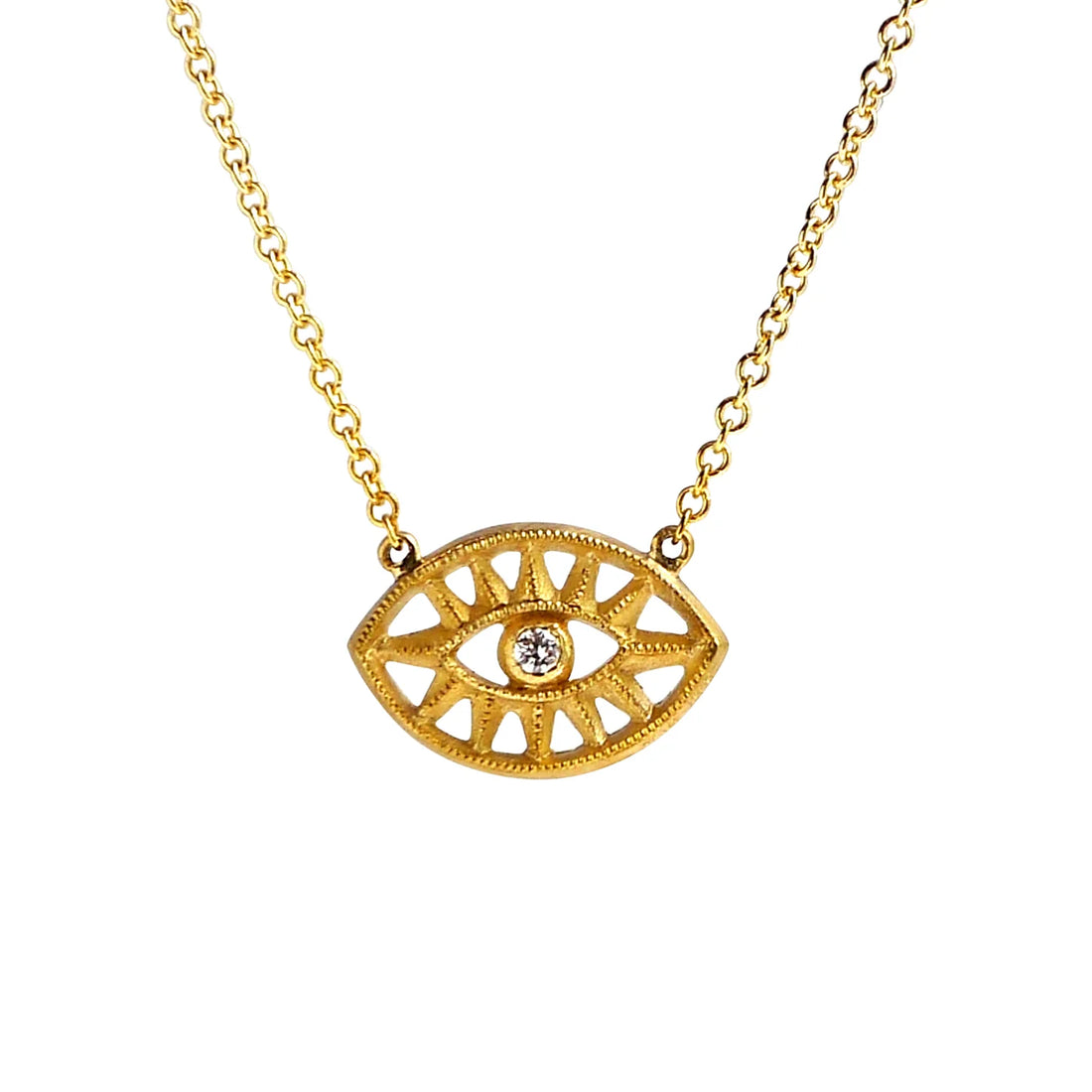 14k Eye Ray Pendant