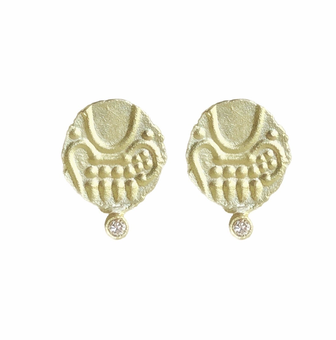 18k Sarula Diamond Coin Studs