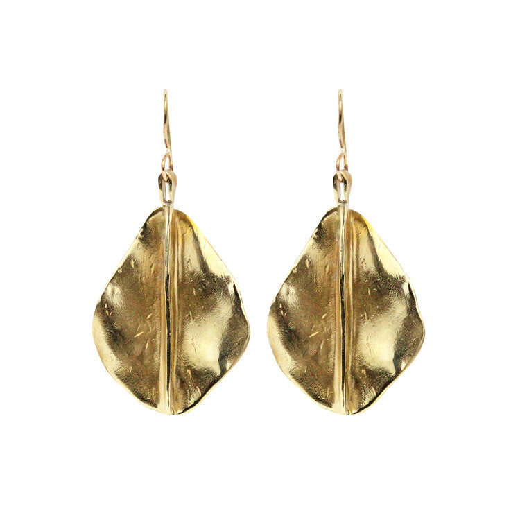 Bronze Ridge Fan Earrings
