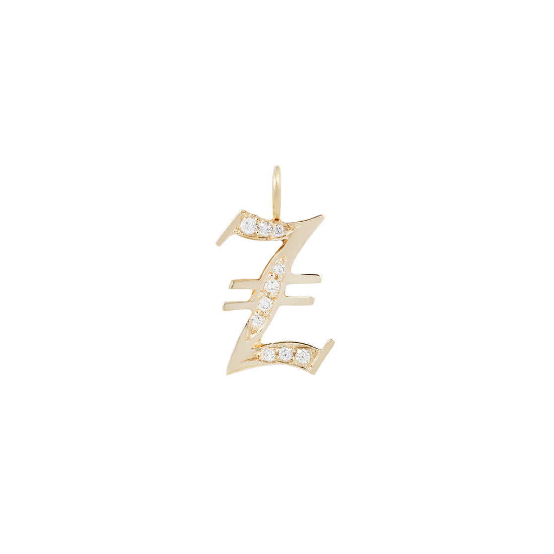 14k Diamond Ideogram Necklace- Z