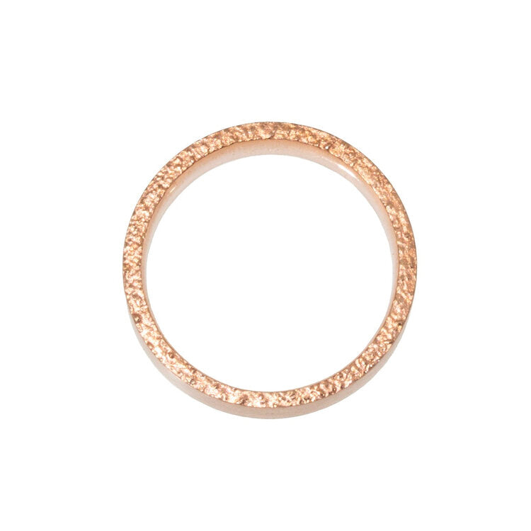 14k Rose Gold Medium Sand Edge Band