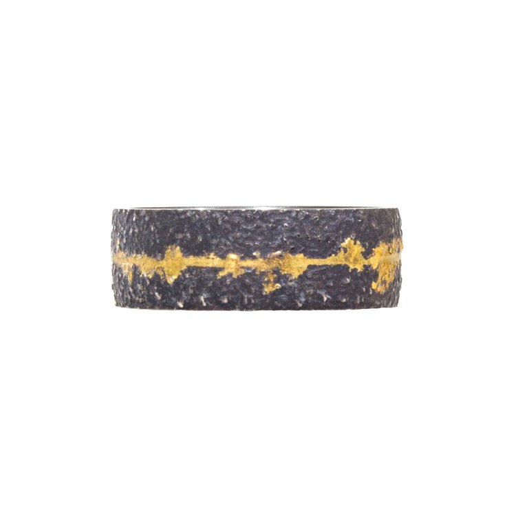 Mixed Metal Wide Chunky Fog Band