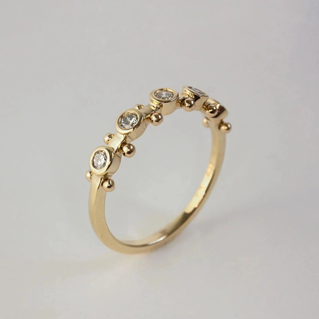 14k 5-Stone Koemi Ring- White Diamond