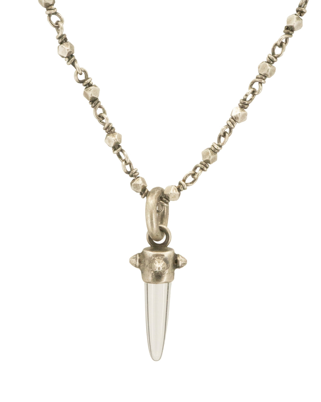 Little Rocker Necklace w/ Brazilian rock crystal bullet