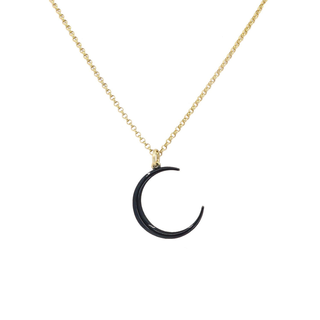 14k Black Luna Pendant