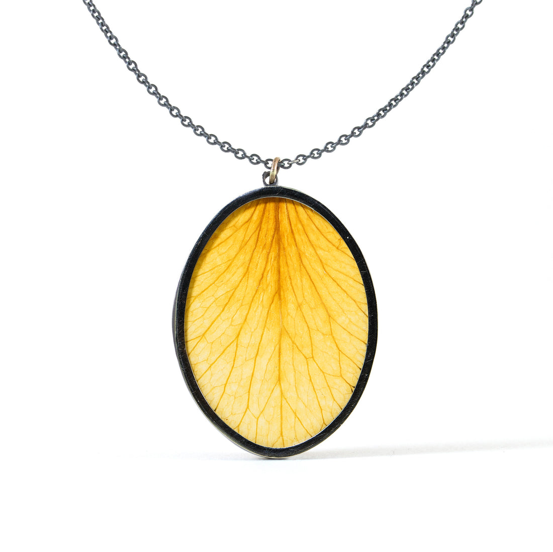 Small Rose Petal Encasement Necklace