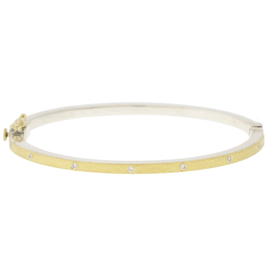 Mixed Metal Orly Diamond Bangle- large