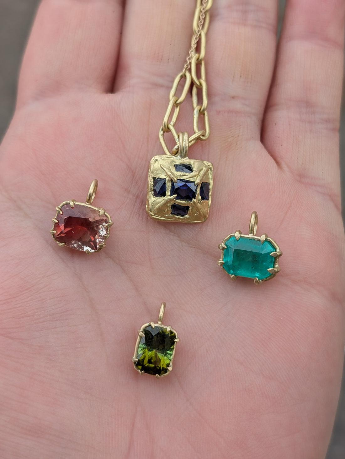 California Tourmaline Basket Pendant - 2.26CT - One Of A Kind