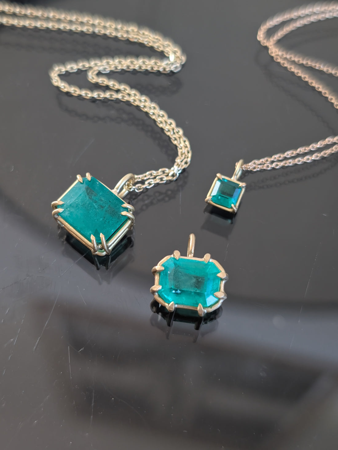 Prong Emerald Basket Pendant - 3.13ct - One Of A Kind